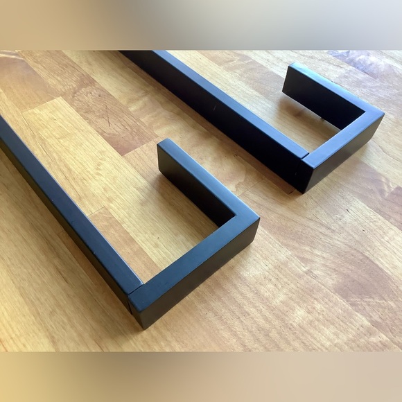 Two Black Metal Towel Bars - Picture 2 of 6